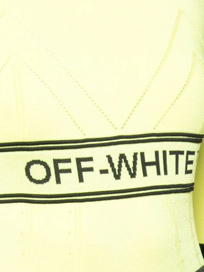 OFF-WHITE LOGO罗纹高领上衣 - 黄色