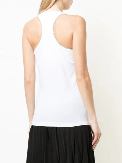 Shop Brunello Cucinelli Long Tank Top In White