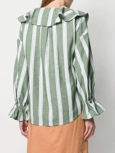 Shop Rejina Pyo Striped Blouse - Green