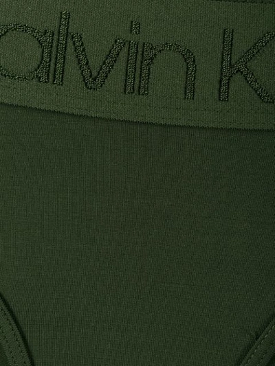 Shop Calvin Klein Logo Waistband Briefs - Green