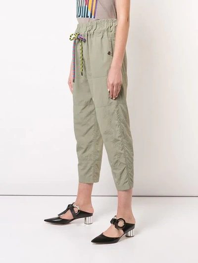 Shop Proenza Schouler Pswl Parachute Pants In Green