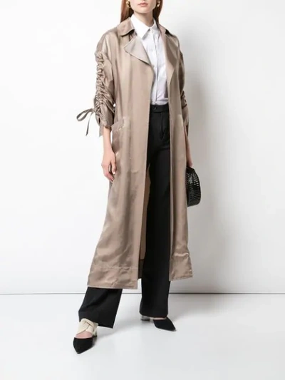 Shop Cinq À Sept Aziza Duster Coat In Neutrals