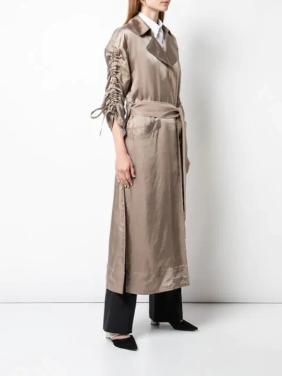 Shop Cinq À Sept Aziza Duster Coat In Neutrals