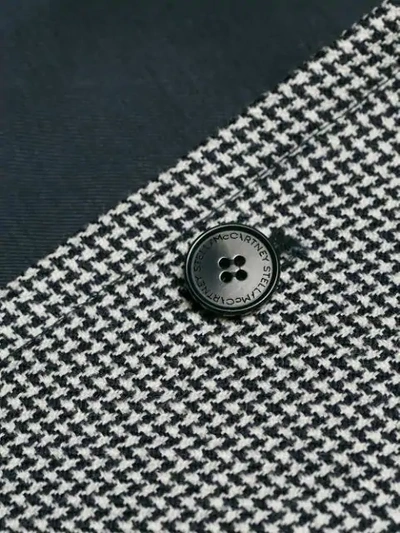 Shop Stella Mccartney Houndstooth Button Coat In Blue