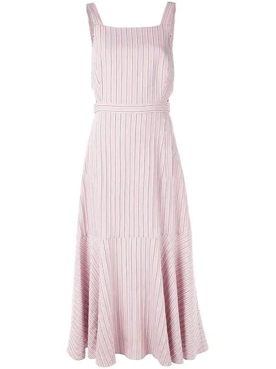 Shop Tibi Viscose Twill Strappy Dress In Pink