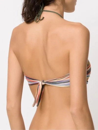 Shop Track & Field Snake Bandeau Bikini Top In Multicolour