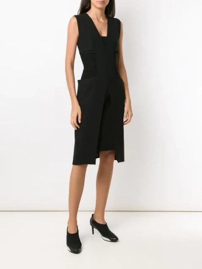 Shop Gloria Coelho Knit Midi Dress In Black