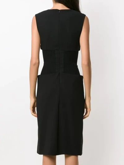 Shop Gloria Coelho Knit Midi Dress In Black