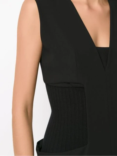 Shop Gloria Coelho Knit Midi Dress In Black