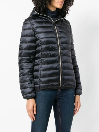 Shop Save The Duck Hooded Quilted Jacket - Black