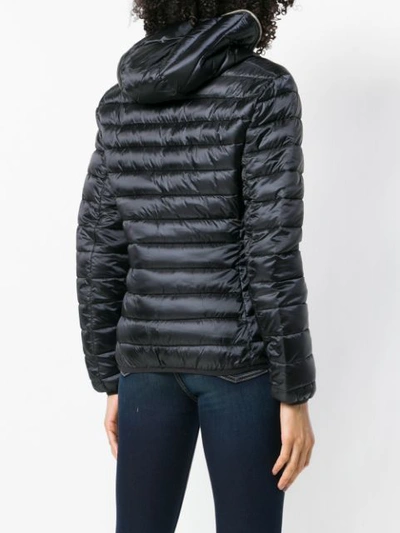 Shop Save The Duck Hooded Quilted Jacket - Black