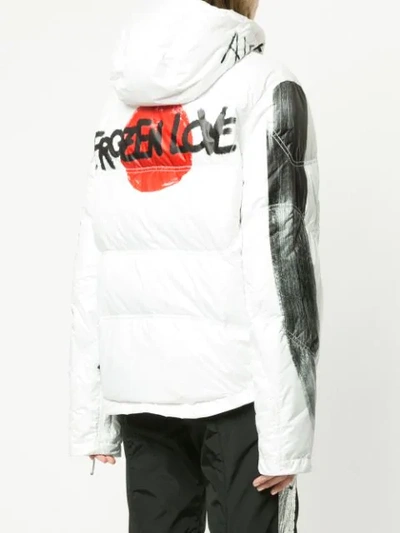 KRU REVERSIBLE GRAFFITI PRINT JACKET - 白色