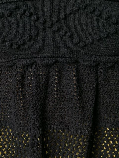 Shop Alexa Chung Open Knit Blouse - Black
