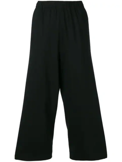 Shop 6397 Wide Leg Cropped Trousers In Black
