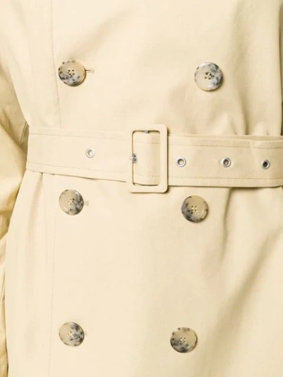 Shop Apc A.p.c. Double-breasted Trench Coat - Neutrals