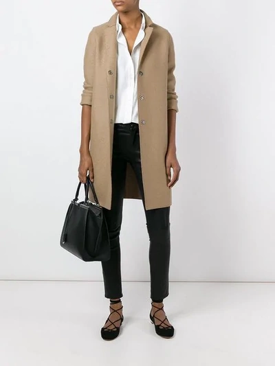 Shop Harris Wharf London Cocoon Coat In Neutrals