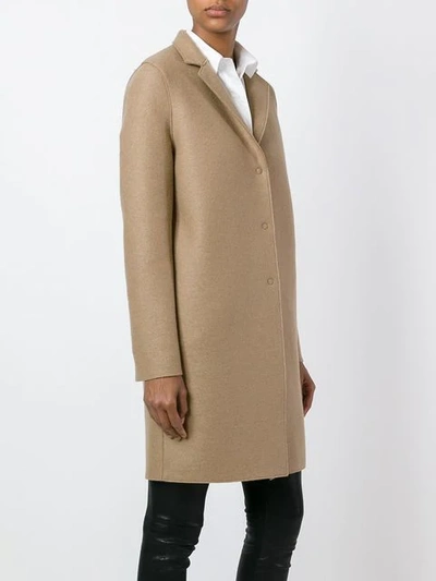 Shop Harris Wharf London Cocoon Coat In Neutrals