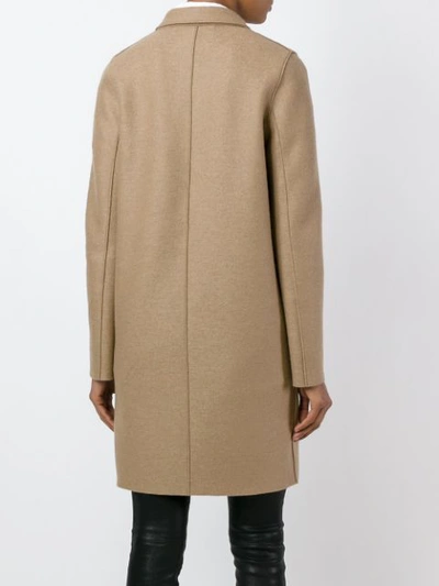 Shop Harris Wharf London Cocoon Coat In Neutrals