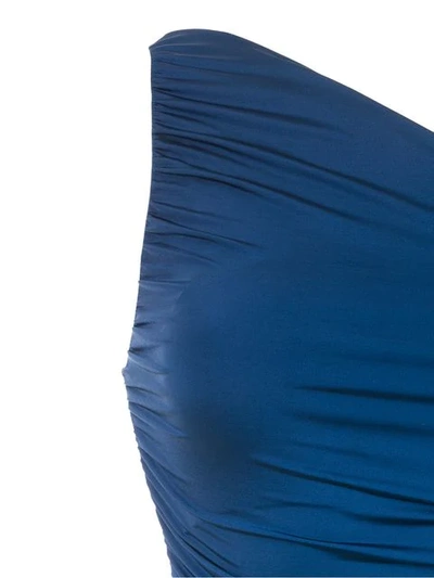Shop Brigitte One Shoulder Swimsuit In Blue