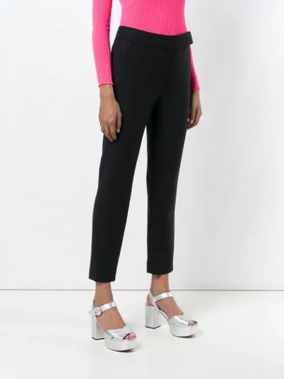 Shop Osman Tailored Cropped Trousers In Black