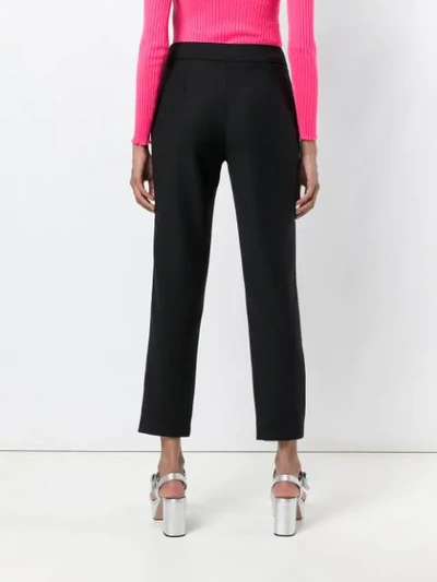 Shop Osman Tailored Cropped Trousers In Black
