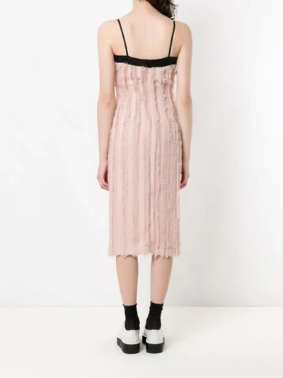 À LA GARÇONNE MIDI FRINGED DRESS - 粉色