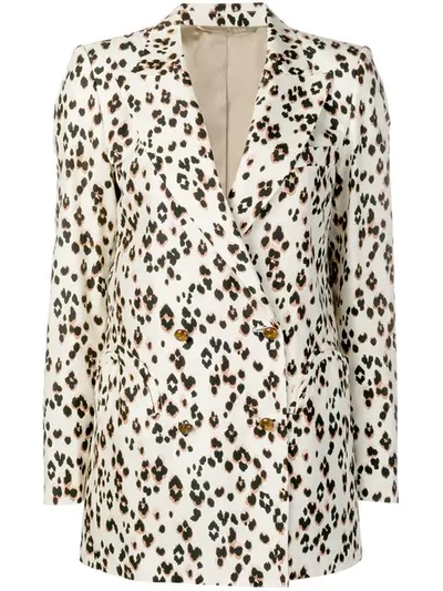 Shop Blazé Milano Animal Print Blazer In Neutrals