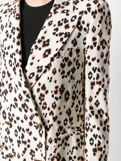 Shop Blazé Milano Animal Print Blazer In Neutrals