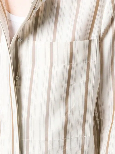 Shop Jil Sander Giselle Striped Shirt In Neutrals