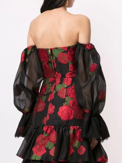 Shop Bambah Roses Off Shoulder Corset In Black