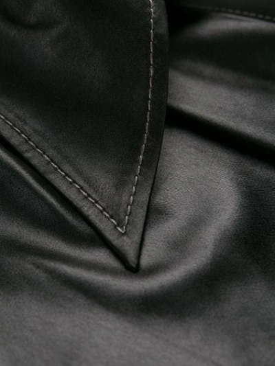 Shop Acne Studios Satin Shirt Dress In Black