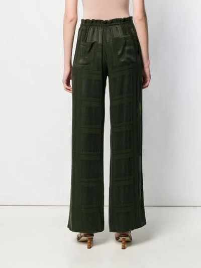 Shop Ailanto Wide Leg Palazzo Trousers - Green