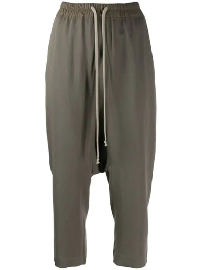 Shop Rick Owens Elasticated Waist Trousers In Brown