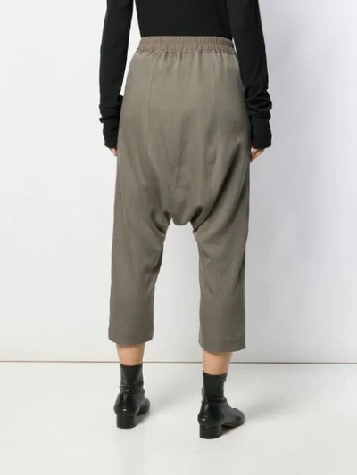 Shop Rick Owens Elasticated Waist Trousers In Brown