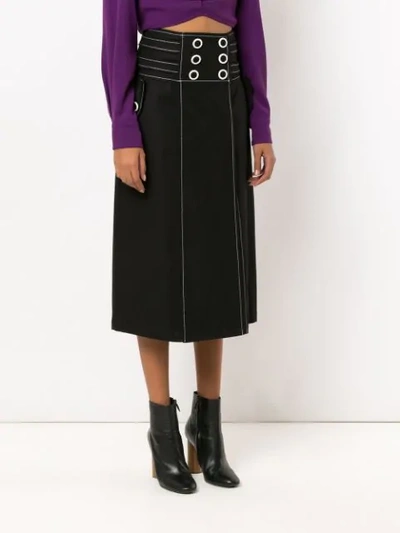 Shop Framed Explorer Midi Skirt In Black