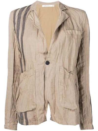 Shop Aleksandr Manamïs Creased-effect Jacket In Neutrals