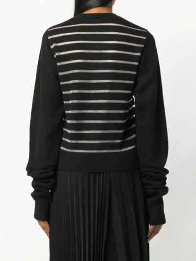 Shop Comme Des Garçons Noir Kei Ninomiya Striped Jumper - Black