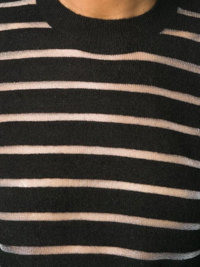 Shop Comme Des Garçons Noir Kei Ninomiya Striped Jumper - Black