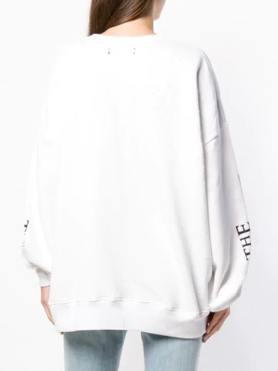 Shop Amiri Oversized Sleeve Sweatshirt In White