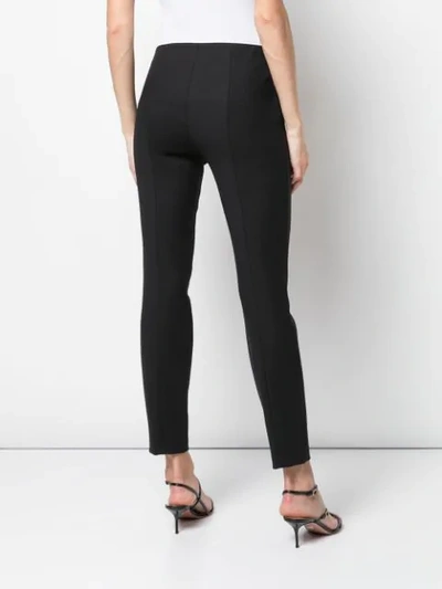 Shop The Row Mid Rise Skinny Trousers In Black