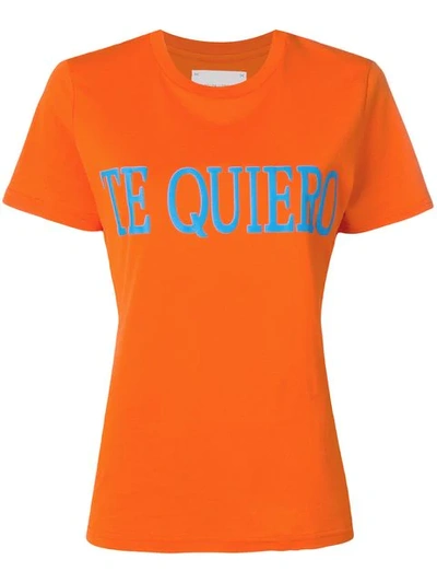 ALBERTA FERRETTI TE QUIERO T-SHIRT - 橘色