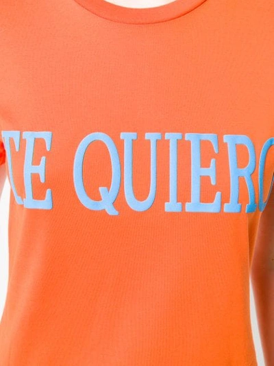 Shop Alberta Ferretti Te Quiero T-shirt In Orange