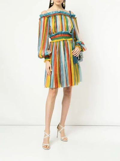 Shop Dolce & Gabbana Striped Off In Multicolour