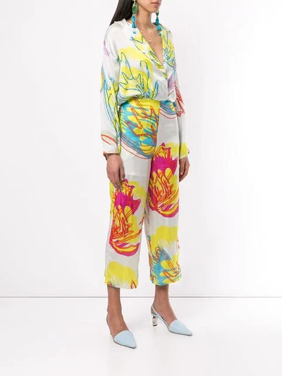 ALL THINGS MOCHI PRINTED JUMPSUIT - 白色