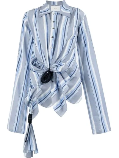 Shop Quetsche Striped Shirt In Blue ,white