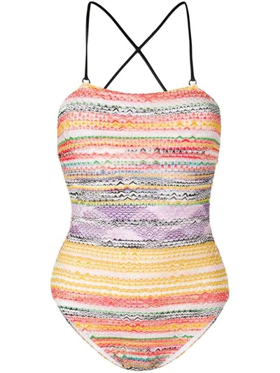 Shop Missoni Fine Knit Swimsuit In Sm742