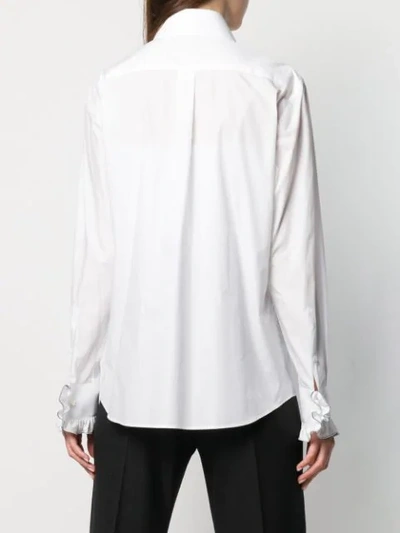 Shop Dolce & Gabbana Ruffle Bib Shirt In White