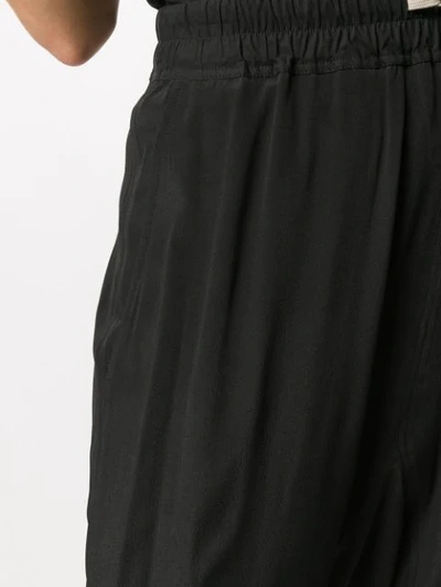 Shop Rick Owens Drop Crotch Cropped Trousers In Black