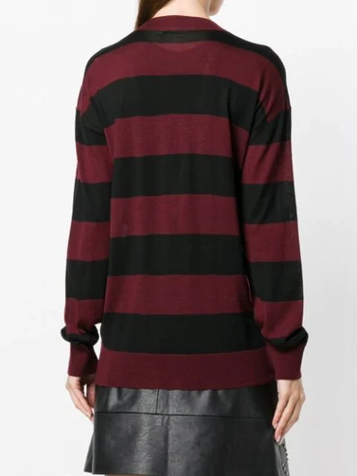 Shop Alexander Wang T T By Alexander Wang Striped Cardigan - Black