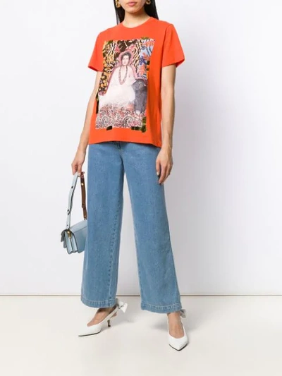 Shop Etro Graphic T-shirt In Orange